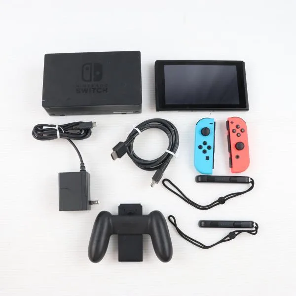 『中古即納』{Switch} (本体) Nintendo Switch(ニンテンドースイッチ) 有機ELモデル Joy-Con(L) ネオンブルー/R ネオンレッド 任天堂(HEG-S-KABAA)(20211008)