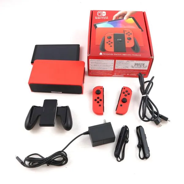 『中古即納』{Switch} (本体) Nintendo Switch(ニンテンドースイッチ) 有機ELモデル マリオレッド 任天堂(HEG-S-RAAAA)(20231006)