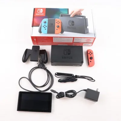 เครื่องเกม Nintendo Switch มือสอง Joy-Con สีน้ำเงินนีออน/แดงนีออน (HAC-S-KABAA)