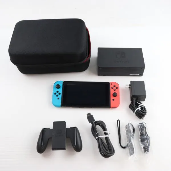 เครื่องเกม Nintendo Switch มือสอง Joy-Con สีน้ำเงินนีออน/แดงนีออน (HAC-S-KABAA)