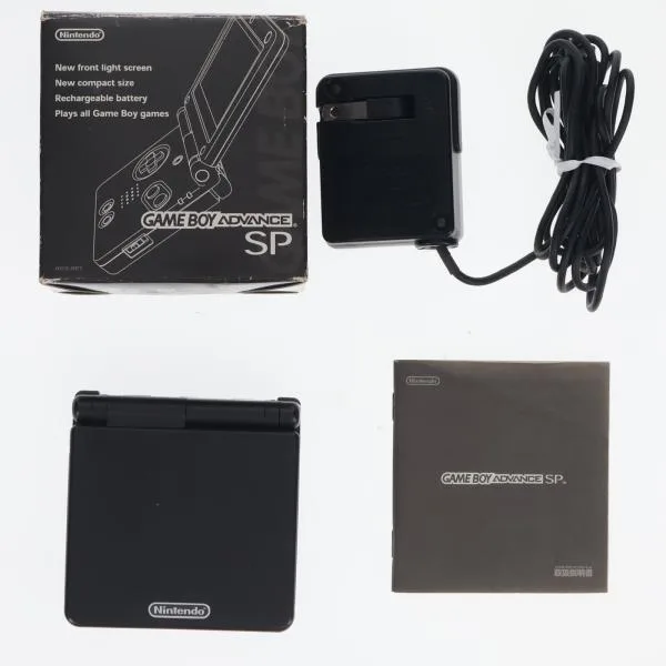 『中古即納』{GBA} (本体) GAMEBOY ADVANCE SP(ゲームボーイアドバンスSP) オニキスブラック 任天堂(AGS-S-ZKA)(20030214)