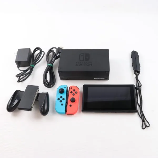 『中古即納』{Switch} (本体) Nintendo Switch(ニンテンドースイッチ) Joy-Con(L) ネオンブルー/R ネオンレッド 任天堂(HAC-S-KABAA)(20170303)