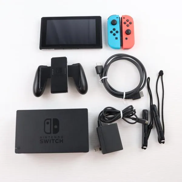 『中古即納』{Switch} (本体) Nintendo Switch(ニンテンドースイッチ) Joy-Con(L) ネオンブルー/R ネオンレッド 任天堂(HAD-S-KABAH)(20190830)