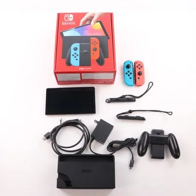 『中古即納』{Switch} (本体) Nintendo Switch(ニンテンドースイッチ) 有機ELモデル Joy-Con(L) ネオンブルー/(R) ネオンレッド 任天堂(HEG-S-KABAA)(20211008)