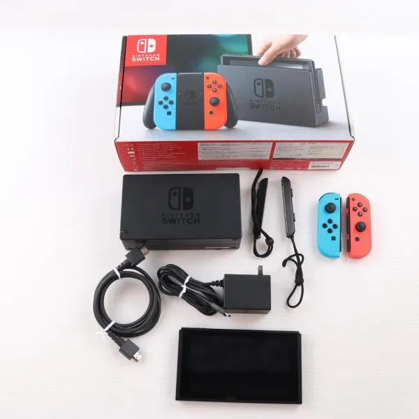 เครื่องเกม Nintendo Switch มือสอง Joy-Con สีน้ำเงินนีออน/แดงนีออน (HAC-S-KABAA)