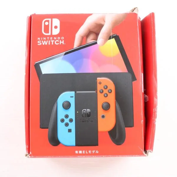 『中古即納』{Switch} (本体) Nintendo Switch(ニンテンドースイッチ) 有機ELモデル Joy-Con(L) ネオンブルー/(R) ネオンレッド 任天堂(HEG-S-KABAA)(20211008)