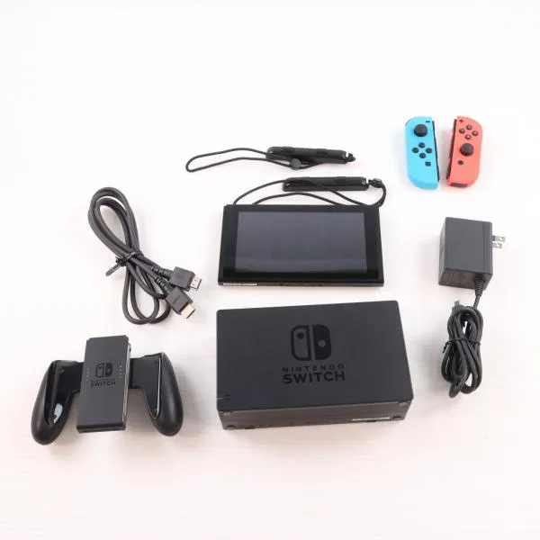 『中古即納』{Switch} (本体) Nintendo Switch(ニンテンドースイッチ) Joy-Con(L) ネオンブルー/(R) ネオンレッド 任天堂(HAD-S-KABAA)(20190830)