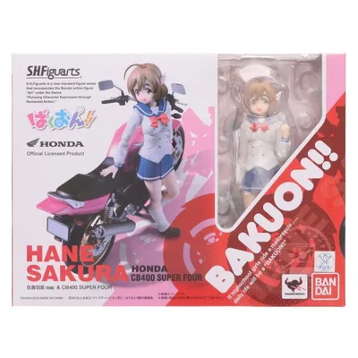 『中古即納』{FIG} S.H.Figuarts(フィギュアーツ) 佐倉羽音(制服)&CB400 SUPER FOUR(さくらはね) ばくおん!! 完成品 可動フィギュア バンダイ(20160930)