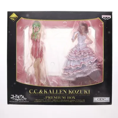 『中古即納』{FIG} 当選通知付 C.C.&紅月カレン ウエディングドレス プレミアムフィギュア 一番くじ コードギアス プライズ バンプレスト(20101231)