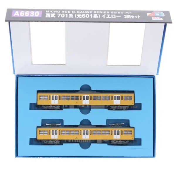 『中古即納』{RWM} A6630 西武701系(元601系) イエロー 2両セット(動力無し) Nゲージ 鉄道模型 MICRO ACE(マイクロエース)(20240810)