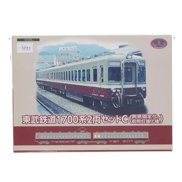 『中古即納』{RWM} 鉄コレ 東武1700系 2両セットC(側窓固定化、前照灯強化後)(動力無し) Nゲージ 鉄道模型 TOMYTEC(トミーテック)(20161204)