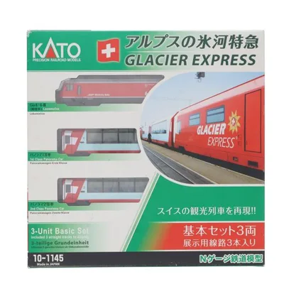 "Used Immediate Delivery" {RWM} (resale) 10-1145 Alps Glacier Express 3-Car Basic Set (with power) N Gauge Railway Model KATO (20200131)