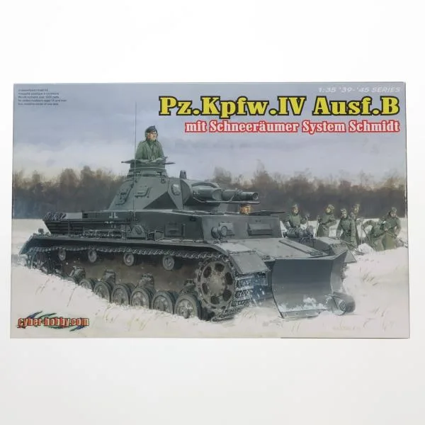 『中古即納』{PTM} '39-'45 SERIES 1/35 WW.II ドイツ軍 IV号戦車B型 w/除雪ドーザ プラモデル(CH6764) サイバーホビー(20121109)