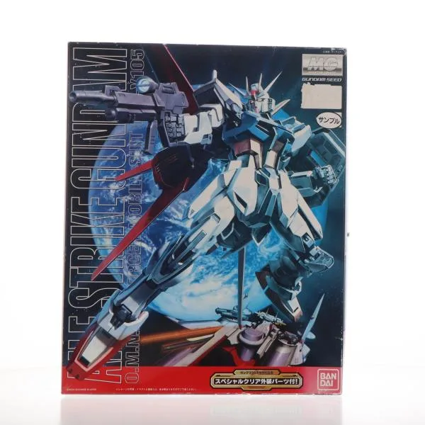 『中古即納』{PTM} MG 1/100 エールストライクガンダム(プラスクリア外装) ガンダムSEED ガンプラ30周年記念特別企画 プラモデル バンダイ(20100825)