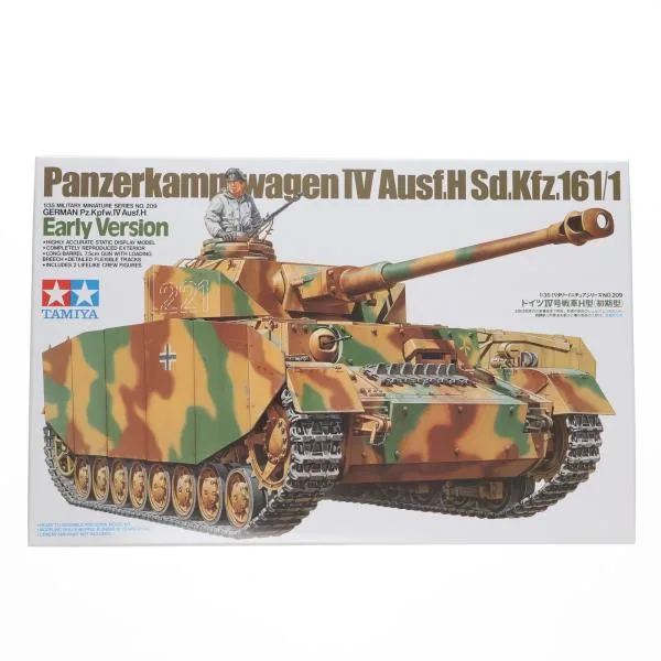 『中古即納』{PTM} ミリタリーミニチュアシリーズ No.209 1/35 ドイツ IV号戦車H型(初期型) ディスプレイモデル プラモデル(35209) タミヤ(19991231)