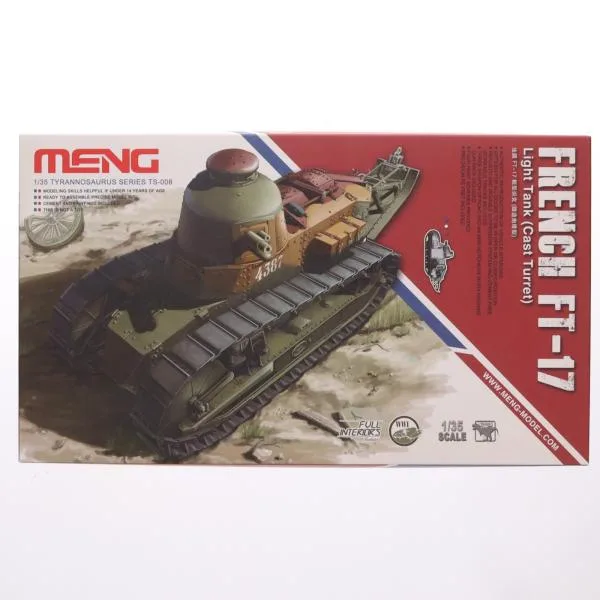 『中古即納』{PTM} 1/35 フランス ルノーFT-17 軽戦車(鋳造砲塔型) プラモデル(TS-008) MENG Model(モンモデル)(20130919)
