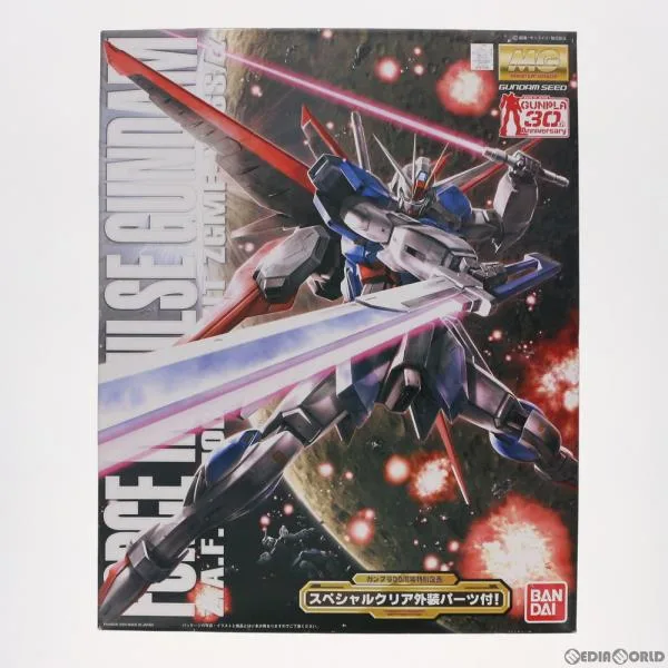 『中古即納』{PTM} MG 1/100 フォースインパルスガンダム(プラスクリア外装) 機動戦士ガンダムSEED DESTINY プラモデル(0161556) バンダイ(20091231)