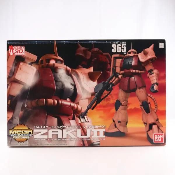 『中古即納』{PTM} 1/48 MS-06S シャア専用ザク メガサイズモデル 機動戦士ガンダム プラモデル(0165663) バンダイ(20101224)