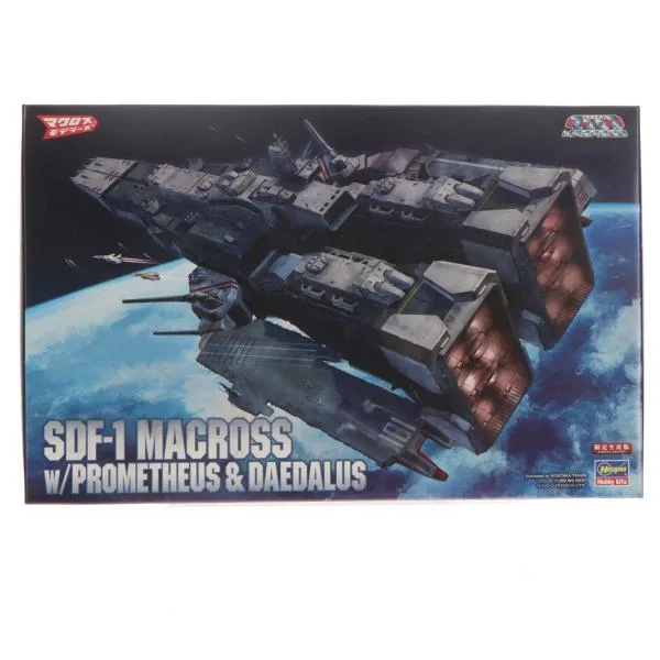 『中古即納』{PTM} 1/4000 SDF-1 マクロス要塞艦 w/プロメテウス&ダイダロス 超時空要塞マクロス プラモデル(65830) ハセガワ(20151022)
