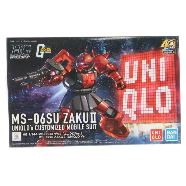 『中古即納』{PTM} HG 1/144 MS-06SU シャア専用ザクII ユニクロVer. ガンプラ40周年 UT限定景品 ガンダム プラモデル(2516452) バンダイスピリッツ(20200424)