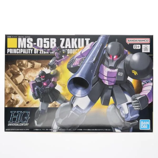 『中古即納』{PTM} (再々販) HGUC 1/144 MS-05B ザクI 黒い三連星仕様 機動戦士ガンダム プラモデル(5060661) バンダイスピリッツ(20261001)