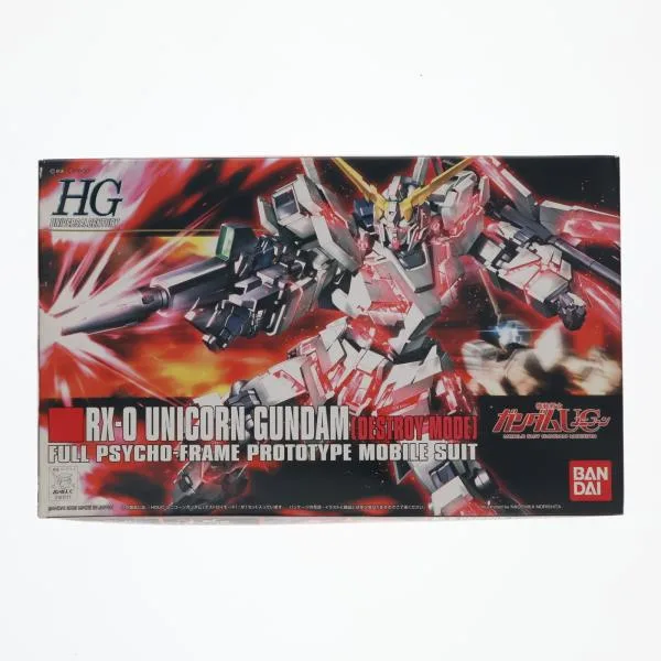 "Used Immediate Delivery" {PTM} HGUC 1/144 Unicorn Gundam Destroy Mode Mobile Suit Gundam UC (Unicorn) Plastic Model Bandai (20170610)
