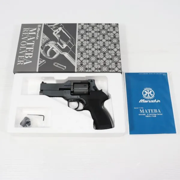 『中古即納』{MIL} マルシン工業 ガスリボ 6mmBB 新型パッキン Xカートリッジ マテバ 4インチ エクセレントHW プラグリップ仕様 (18歳以上専用)(20251221)