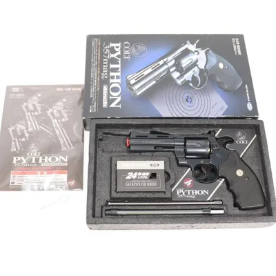 『中古即納』{MIL} 東京マルイ ガスリボルバー コルトパイソン.357マグナム 4インチ(旧パッケージ) (18歳以上専用)(20030514)