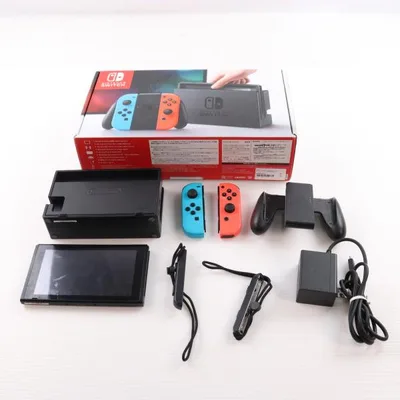 『中古即納』{Switch} (本体) Nintendo Switch(ニンテンドースイッチ) Joy-Con(L) ネオンブルー/R ネオンレッド 任天堂(HAC-S-KABAA)(20170303)