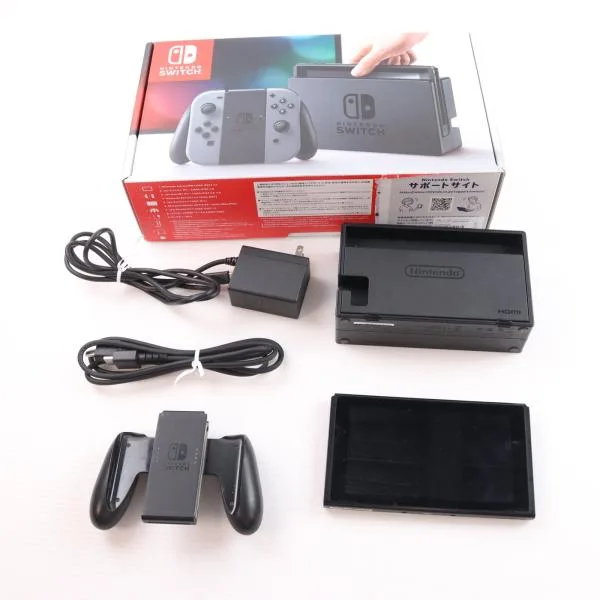 『中古即納』{Switch} (本体) Nintendo Switch(ニンテンドースイッチ) Joy-Con(L)/R グレー 任天堂(HAC-S-KAAAA)(20170303)