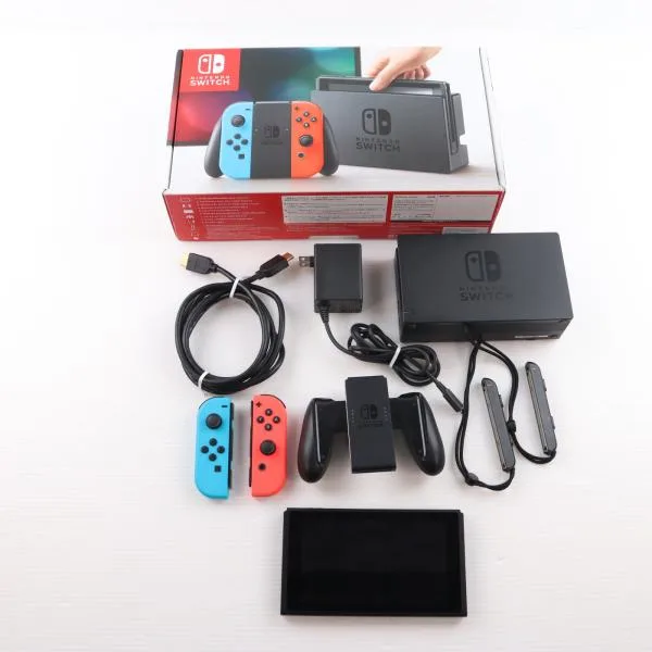 『中古即納』{Switch} (本体) Nintendo Switch(ニンテンドースイッチ) Joy-Con(L) ネオンブルー/R ネオンレッド 任天堂(HAC-S-KABAA)(20170303)