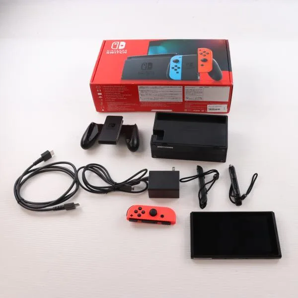 เครื่องเกม Nintendo Switch มือสอง Joy-Con สีน้ำเงินนีออน/แดงนีออน (HAD-S-KABAA)