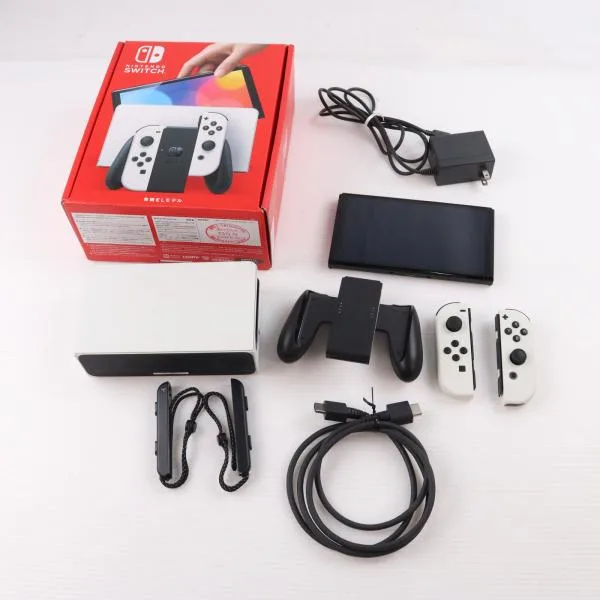 "มือสอง Instant Delivery" {Switch} (ตัวเครื่อง) Nintendo Switch (Nintendo Switch) Organic EL รุ่น Joy-Con (L)/(R) สีขาว Nintendo (HEG-S-KAAAA) (20211008)