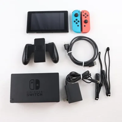 『中古即納』{Switch} (本体) Nintendo Switch(ニンテンドースイッチ) Joy-Con(L) ネオンブルー/R ネオンレッド 任天堂(HAD-S-KABAH)(20190830)