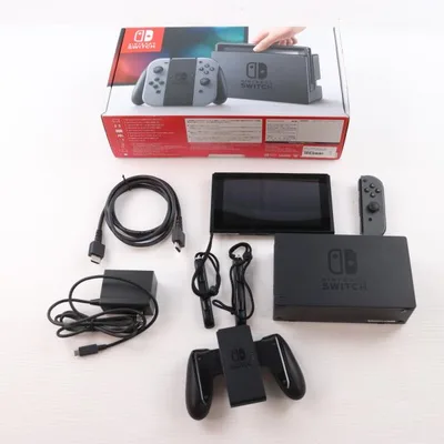 『中古即納』{Switch} (本体) Nintendo Switch(ニンテンドースイッチ) Joy-Con(L)/R グレー 任天堂(HAC-S-KAAAA)(20170303)