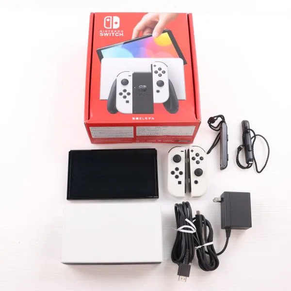 『中古即納』{Switch} (本体) Nintendo Switch(ニンテンドースイッチ) 有機ELモデル Joy-Con(L)/(R) ホワイト 任天堂(HEG-S-KAAAA)(20211008)