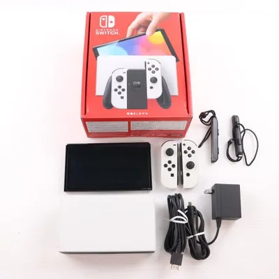 『中古即納』{Switch} (本体) Nintendo Switch(ニンテンドースイッチ) 有機ELモデル Joy-Con(L)/(R) ホワイト 任天堂(HEG-S-KAAAA)(20211008)
