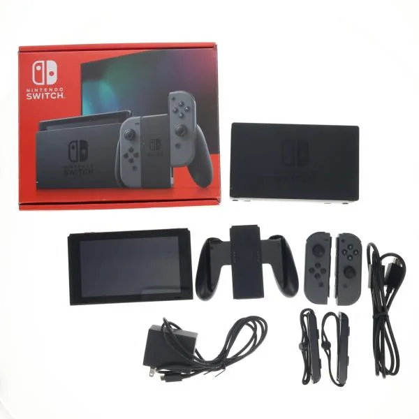 『中古即納』{Switch} (本体) Nintendo Switch(ニンテンドースイッチ) Joy-Con(L)/(R) グレー 任天堂(HAD-S-KAAAH)(20230412)