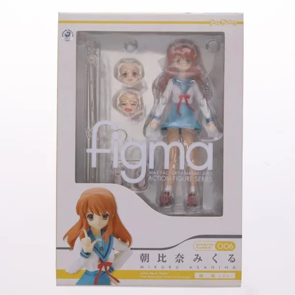 『中古即納』{FIG} figma(フィグマ) 006 朝比奈みくる(あさひなみくる) 制服ver. 涼宮ハルヒの憂鬱 完成品 可動フィギュア マックスファクトリー(20080719)