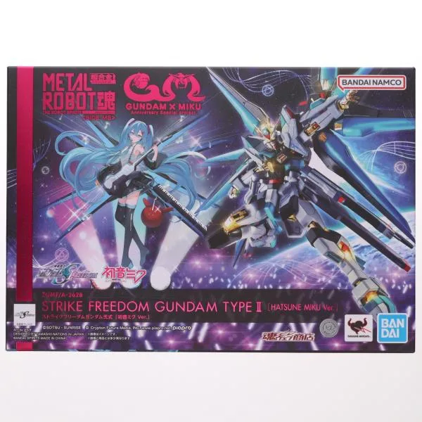 『中古即納』{FIG} アクスタ付属 魂ウェブ限定 METAL ROBOT魂(SIDE MS) ストライクフリーダムガンダム弐式 初音ミク版 フィギュア バンダイスピリッツ(20251017)