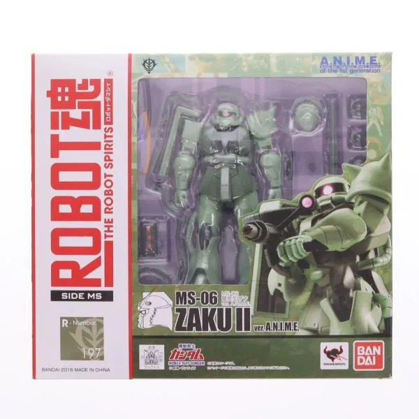『中古即納』{FIG} ROBOT魂(SIDE MS) MS-06 量産型ザク ver. A.N.I.M.E. 機動戦士ガンダム 完成品 可動フィギュア バンダイ(20160520)