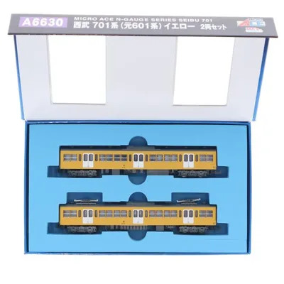 『中古即納』{RWM} A6630 西武701系(元601系) イエロー 2両セット(動力無し) Nゲージ 鉄道模型 MICRO ACE(マイクロエース)(20240810)