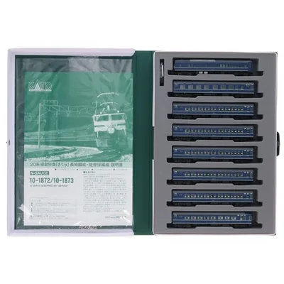 『中古即納』{RWM} 10-1873 20系寝台特急「さくら」佐世保編成 8両セット(動力無し) Nゲージ 鉄道模型 KATO(カトー)(20240525)