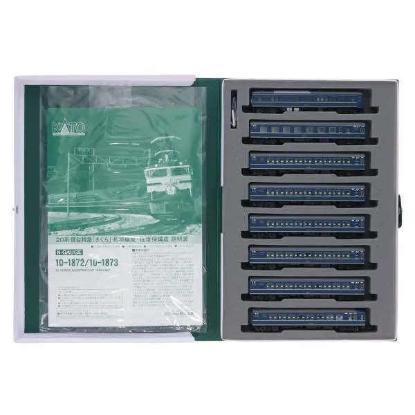 『中古即納』{RWM} 10-1873 20系寝台特急「さくら」佐世保編成 8両セット(動力無し) Nゲージ 鉄道模型 KATO(カトー)(20240525)
