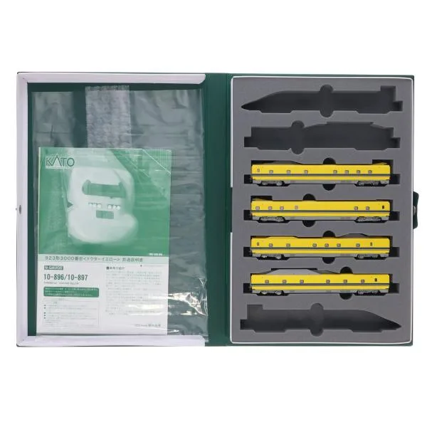 『中古即納』{RWM} (再販) 10-897 923形3000番台「ドクターイエロー」 4両増結セット(動力無し) Nゲージ 鉄道模型 KATO(カトー)(20190907)