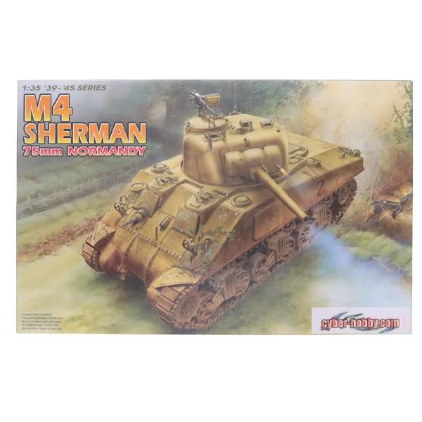 『中古即納』{PTM} '39-'45 SERIES 1/35 M4シャーマン中戦車 75mm砲搭載型 ノルマンディ上陸作戦 プラモデル(6511) サイバーホビー/DRAGON(20090228)
