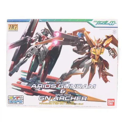 『中古即納』{PTM} ガンプラEXPO限定 HG 1/144 GN-007 アリオスガンダム&GNR-101A GNアーチャー クリアカラー ガンダム00 プラモデル バンダイ(20090821)