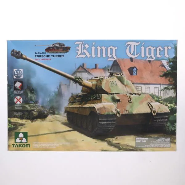 『中古即納』{PTM} 1/35 WWII ドイツ軍重戦車 Sd.Kfz.183 キングタイガー ポルシェ砲塔 インテリア付/ツィンメリット無 プラモデル TAKOM(タコム)(20161120)