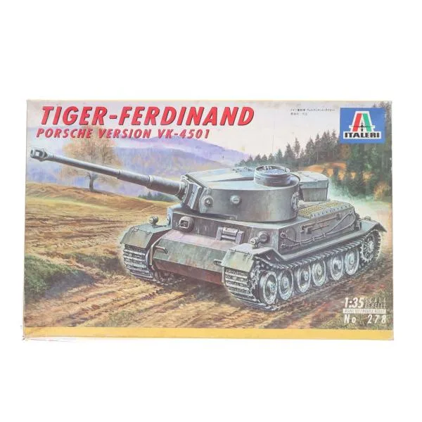『中古即納』{PTM} 1/35 ドイツ重戦車 フェルディナント・タイガー プラモデル(278) ITALERI(イタレリ)(19991231)