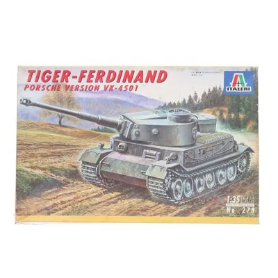 『中古即納』{PTM} 1/35 ドイツ重戦車 フェルディナント・タイガー プラモデル(278) ITALERI(イタレリ)(19991231)